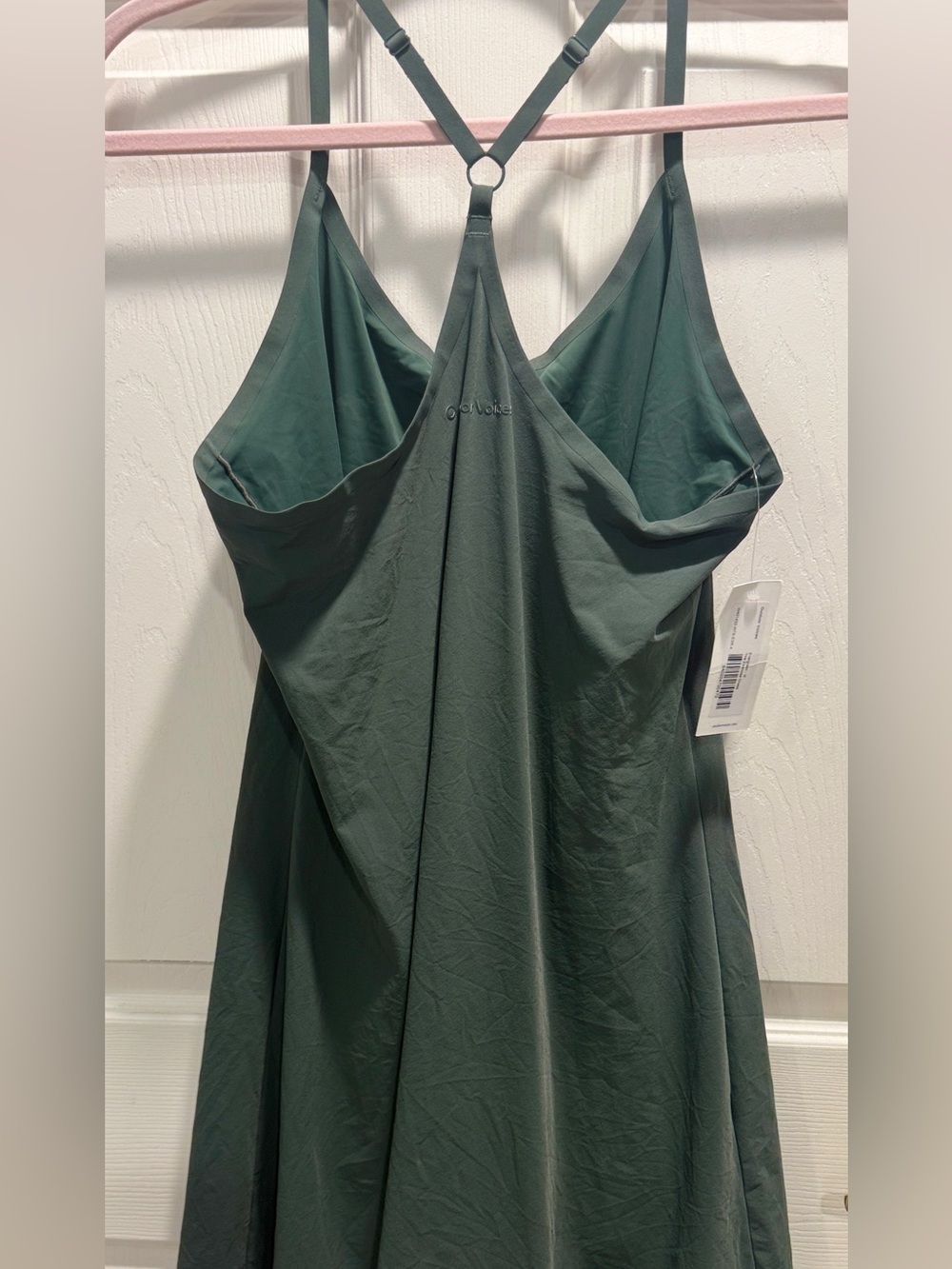 NWT Outdoor Voices Exercise Dress Medium Sage Green Built In Shorts Pockets - Picture 10 of 11